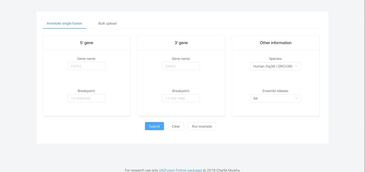 Demo of AGFusion webapp